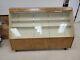 Verticle Retail Front Loading Display Case On Wheels With Storage & Lights