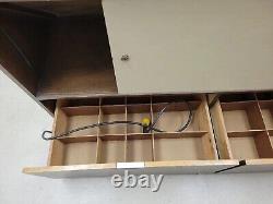 Verticle Retail Front Loading Display Case on Wheels with Storage & Lights