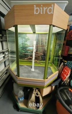 Very Large DISPLAY CASE For Birds/Animals Lighted Enclosure With Shelf Storage