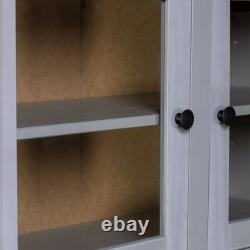 VidaXL Cabinet Wooden Display Case Storage Cabinet Solid Pine Panama Range