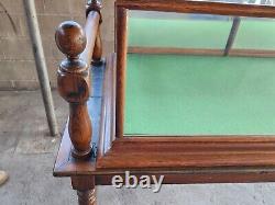 Vintage 1900 General Store Display Case on table stand 77inch long x 30inch wide
