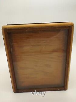 Vintage 1930-60's Ace Hardware General Store Wooden Display Case 4 drawer