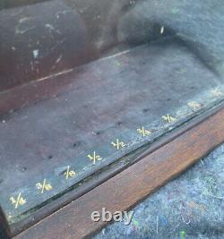 Vintage Antique DISPLAY CASE Counter Top Sewing Country Store Showcase