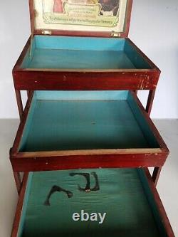 Vintage Antique Hohner Harmonica Store Wood Display Case