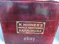 Vintage Antique Hohner Harmonica Store Wood Display Case