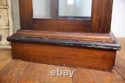 Vintage Antique Store Counter Display Case Apothecary Wood Cigars with lock key