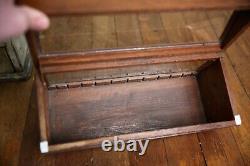 Vintage Antique Store Counter Wood Glass Display Case knife scissors jewelry box