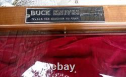 Vintage BUCK KNIVES Dovetailed Wood Case/Box ADVERTISING SALESMAN/STORE DISPLAY