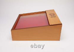 Vintage BUCK KNIVES Store Display Case wood with red velvet panel Beautiful