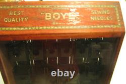 Vintage Boye Needle Store Display Case Sewing Cabinet
