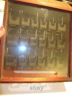 Vintage Boye Needle Store Display Case Sewing Cabinet