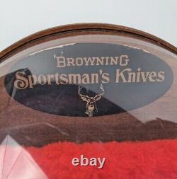 Vintage Browning Sportsman's Knives Store Counter Knife Display Cabinet Case