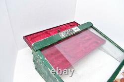 Vintage Buck Knives wood Counter Top store Display Case Box Glass Door ATQ
