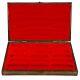 Vintage Case Knife Wooden Red Felt Multiple Storage Display Box For 17 Knives