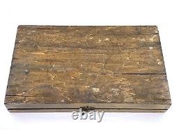 Vintage Case Knife Wooden Red Felt Multiple Storage Display Box for 17 Knives