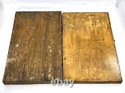 Vintage Case Knife Wooden Red Felt Multiple Storage Display Box for 17 Knives