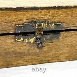 Vintage Case Knife Wooden Red Felt Multiple Storage Display Box for 17 Knives