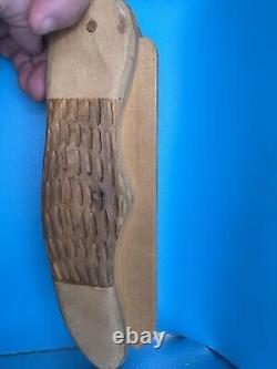 Vintage Case Wooden Pocket Knife Store Display Folding Unique Rare