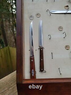 Vintage Case XX Cutlery Store Advertising Wooden Display Shelf