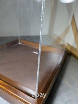 Vintage Clear Acrylic Wood Store Counter Display Case Showcase Shadow Box F38