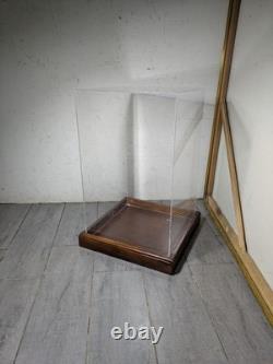 Vintage Clear Acrylic Wood Store Counter Display Case Showcase Shadow Box F38