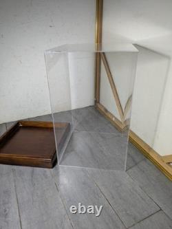 Vintage Clear Acrylic Wood Store Counter Display Case Showcase Shadow Box F38