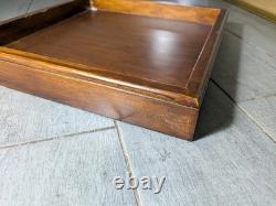 Vintage Clear Acrylic Wood Store Counter Display Case Showcase Shadow Box F38