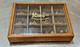 Vintage Countertop General Store Display Case For King Collar Studs With Studs