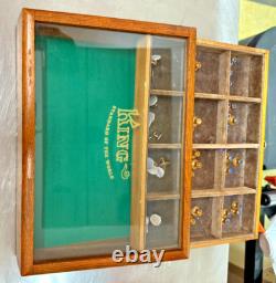 Vintage Countertop General Store Display Case For King Collar Studs With Studs