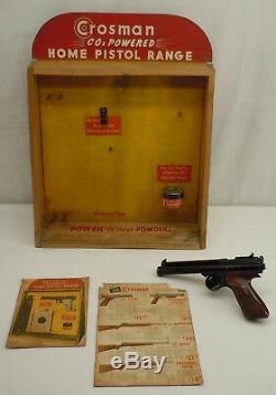 Vintage Crosman 116 C02 Powered Air Pistol & Home Range Display Storage Case