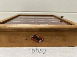 Vintage Esterbrook General Store Fountain Pen Nib Wooden Display Case + Tips
