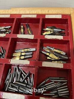 Vintage Esterbrook General Store Fountain Pen Nib Wooden Display Case + Tips