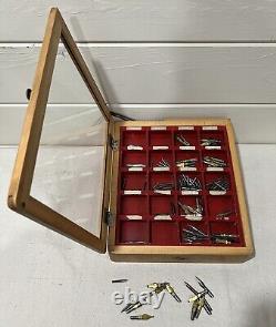 Vintage Esterbrook General Store Fountain Pen Nib Wooden Display Case + Tips