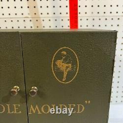 Vintage GLOBE TAILORING CO. Needle Display Case Advertising Metal Decor Storage