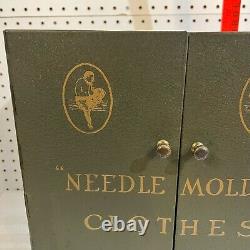 Vintage GLOBE TAILORING CO. Needle Display Case Advertising Metal Decor Storage