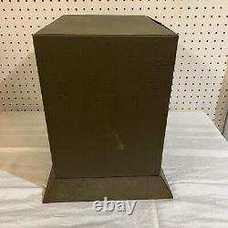 Vintage GLOBE TAILORING CO. Needle Display Case Advertising Metal Decor Storage