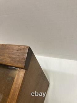 Vintage General Store Wood Countertop Display Case 11.5x12.5x6.75 Glass Top