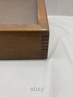 Vintage General Store Wood Countertop Display Case 11.5x12.5x6.75 Glass Top