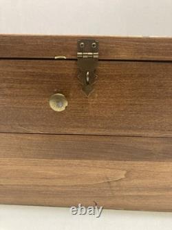 Vintage General Store Wood Countertop Display Case 11.5x12.5x6.75 Glass Top