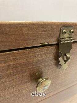 Vintage General Store Wood Countertop Display Case 11.5x12.5x6.75 Glass Top