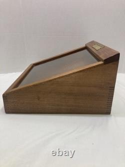 Vintage General Store Wood Countertop Display Case 11.5x12.5x6.75 Glass Top