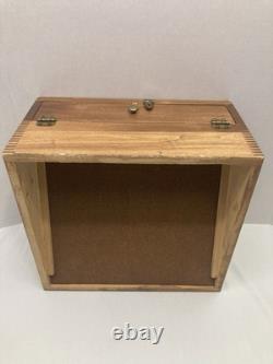 Vintage General Store Wood Countertop Display Case 11.5x12.5x6.75 Glass Top