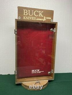 Vintage Hardware Store Buck Knife Display Case