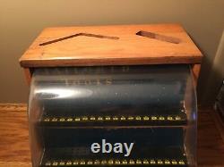 Vintage Hardware Store Display High Speed Drill Bit Wooden Display Case