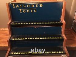 Vintage Hardware Store Display High Speed Drill Bit Wooden Display Case