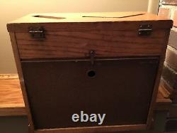 Vintage Hardware Store Display High Speed Drill Bit Wooden Display Case