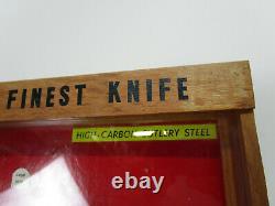 Vintage Hardware store Camillus Knife counter top display case Sign Advertising