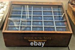 Vintage Hickok Belt Buckles Countertop Display Case General Store 2 Drawers