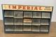 Vintage Imperial Brass Fittings Metal Display Case Storage Cabinet 15 Drawers