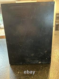 Vintage Imperial Brass Fittings Metal Display Case Storage Cabinet 5 Drawers